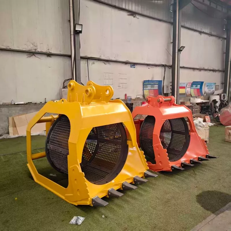 Rotary Screening Bucket with Replaceable Mesh