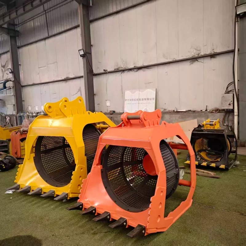 Rotary Screening Bucket with Replaceable Mesh